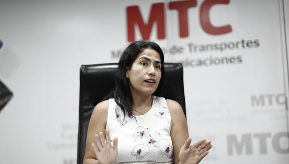 Paola Lazarte, ministra de Transportes. (Foto: GEC)