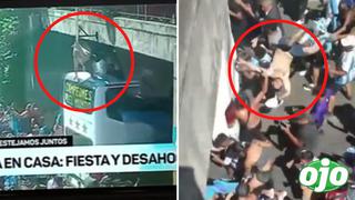 Fanático de Argentina salva de morir al saltar de un puente para subir a un bus