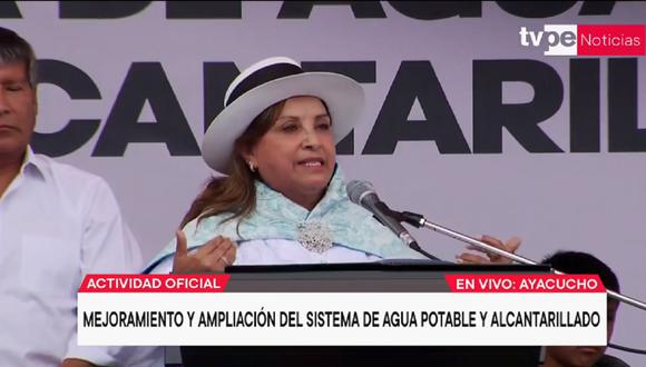 Dina Boluarte. (Captura Tv Perú).