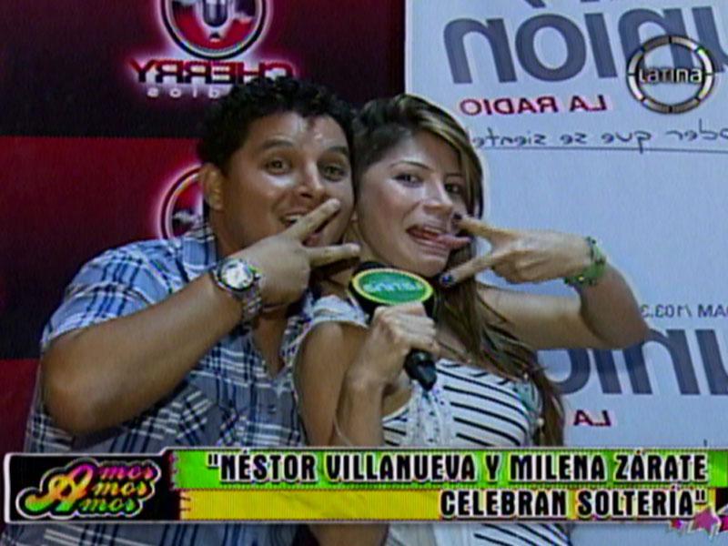 Néstor Villanueva y Milena Zárate celebran soltería [VIDEO]