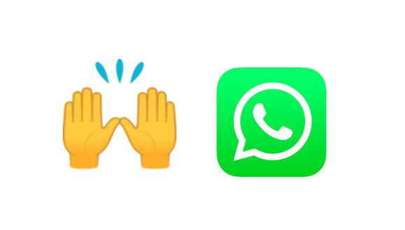 ¿Te has preguntado realmente qué es lo que significa el emoji de las manos arriba en WhatsApp? Te lo explicamos. (Foto: Emojipedia)