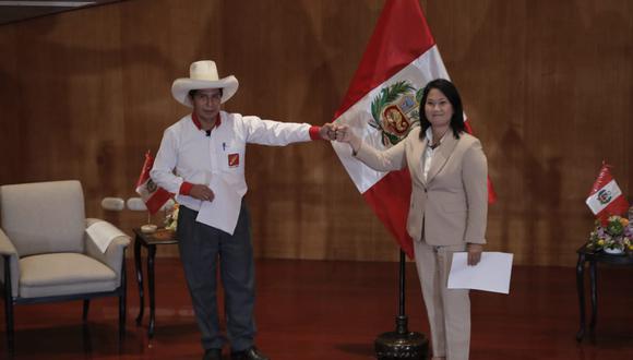 En la encuesta anterior de Datum realizada entre los días 18 y 20 de mayo, el candidato de Perú Libre tenía 45.5% y la postulante de Fuerza Popular tenía un respaldo de  40.1%. (Foto: GEC)