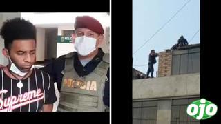 Policía salva a venezolano que mató a su pareja y luego pretendía lanzarse del cuarto piso de una casa | VIDEO