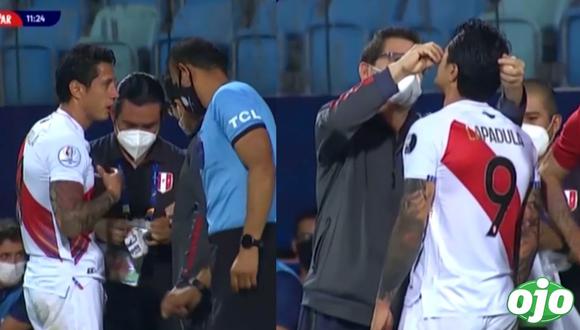 Gianluca Lapadula terminó sangrando de la nariz