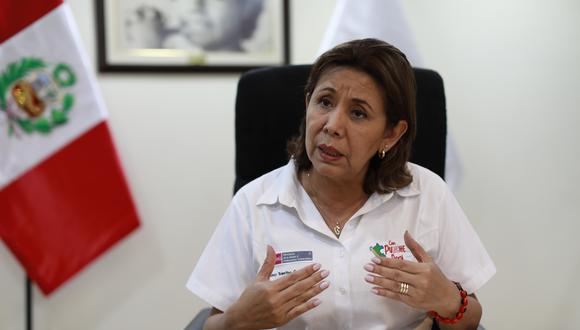 Ministra de la Mujer, Nancy Tolentino.