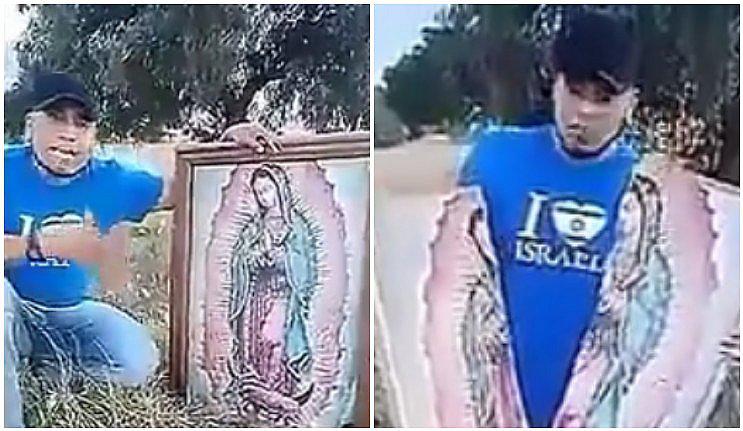 Facebook: hombre se graba destruyendo imagen de la Virgen de Guadalupe