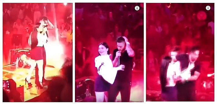 Maluma empuja y rechaza a fanática en plena presentación (VIDEO)