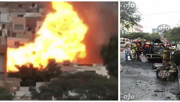 ¡Impactante! Registran preciso instante de fuerte explosión en San Isidro (VIDEO)