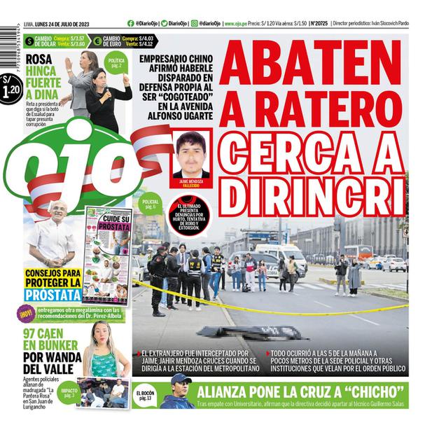 Portada impresa 24 de julio 2023