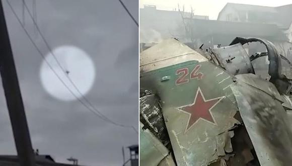 Son 95 aviones de combate rusos, que atacan a Ucrania, los que dicen han sido derribados.