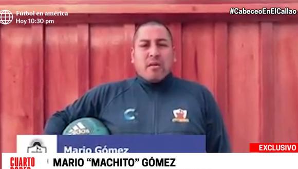 Mario 'Machito' Gómez dio clases virtuales de fútbol desde el patio de su casa a través de un video de mala calidad. (Cuarto Poder)