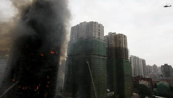 China: detienen a ocho personas responsables de incendio en edificio 