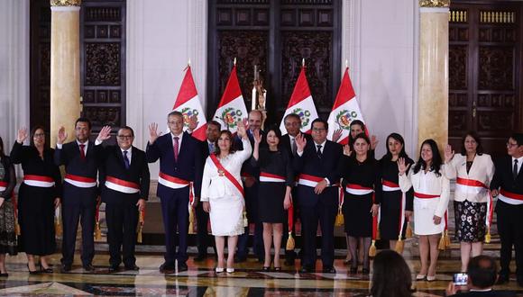 Dina Boluarte tomó juramento al Gabinete de Pedro Angulo. (Foto: GEC)