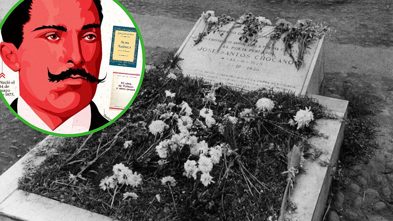 José Santos Chocano, "El Cantor de América" que fue enterrado de pie en el Presbítero Maestro