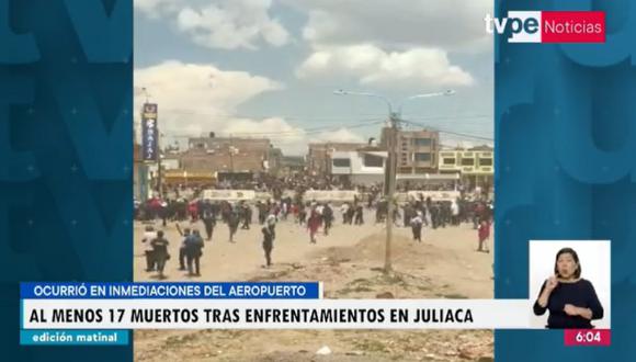 Enfrentamientos en Puno deja 17 muertos y decenas de heridos. Foto: TV Perú Noticias