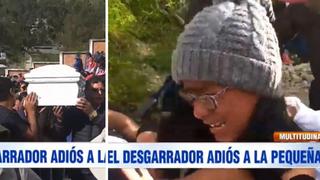 Mamá de niña asesinada se quiebra en entierro de su hija en Cerro de Pasco | VIDEO