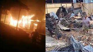 Loreto: impactantes imágenes del incendio que arrasó con 14 viviendas y dejó a 64 personas en la calle | VIDEO