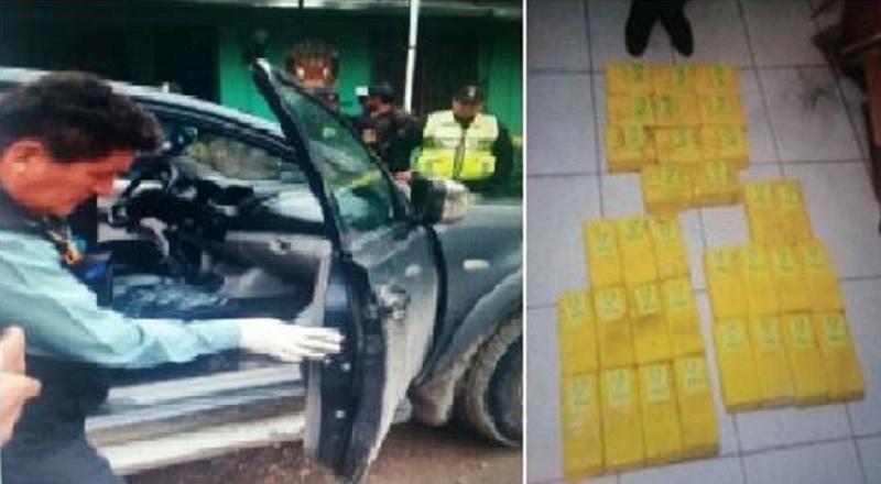 Apurímac: PNP incauta 33 kilos de PBC dentro de vehículo
