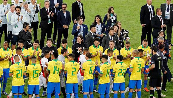 Brasil le rindió honores a la "Blanquirroja" por obtener el segundo lugar en la Copa América│VIDEO