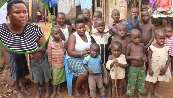 Uganda: mujer tiene 38 hijos y es 'mil oficios' para poder criarlos (FOTOS y VIDEO)