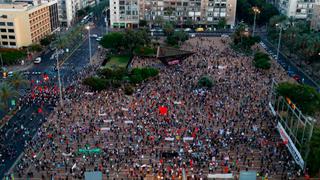 Miles de israelíes rechazan en Tel Aviv plan de anexión de suelo palestino