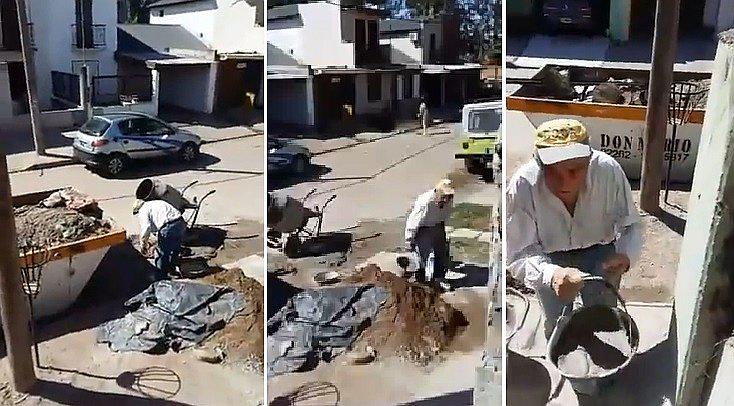 Anciano de 92 años trabaja, inspira a muchos y se hace viral en Facebook (VIDEO)