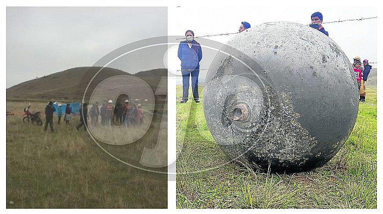  Extraña esfera cae del cielo y asusta a población de Puno (VÍDEO)