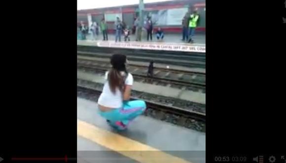 ​Metro de Lima: Mujer que salvó a perro quebró la ley