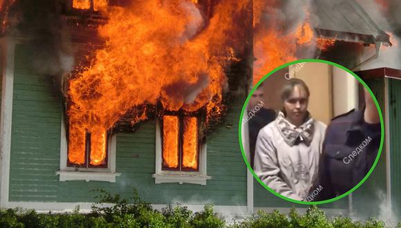 Mujer quema su propia casa con hijos adentro tras una discusión con su esposo