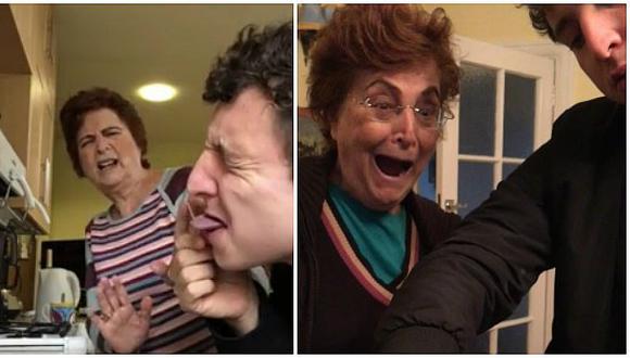Facebook: abuelita pasa el susto de su vida con tremendas bromas de su nieto (VIDEO)
