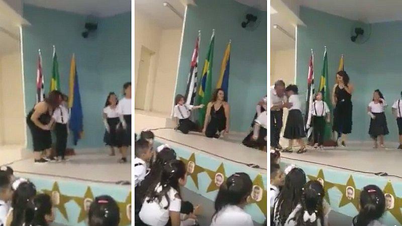 Madre hace increíble acto durante baile escolar de su hijo (VIDEO)