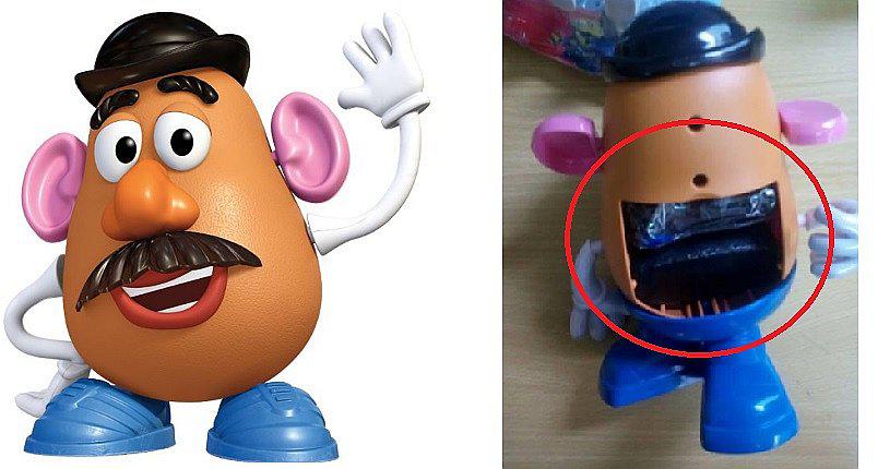 Los Olivos: hallan droga dentro de juguete Sr. Cara de Papa (FOTOS)