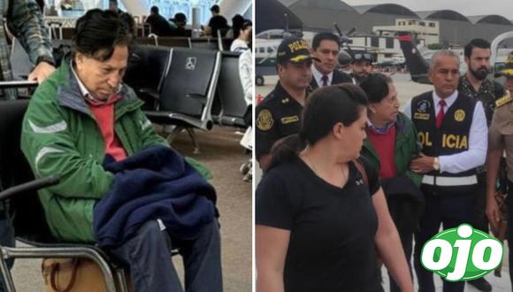 Alejandro Toledo llegó al Perú tras ser extraditado. Foto: Composición Ojo