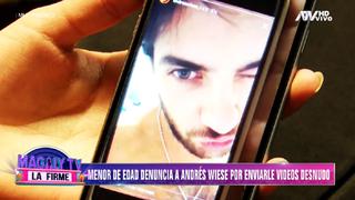 Andrés Wiese: menor de edad acusa al actor de enviarle videos íntimos│VIDEO