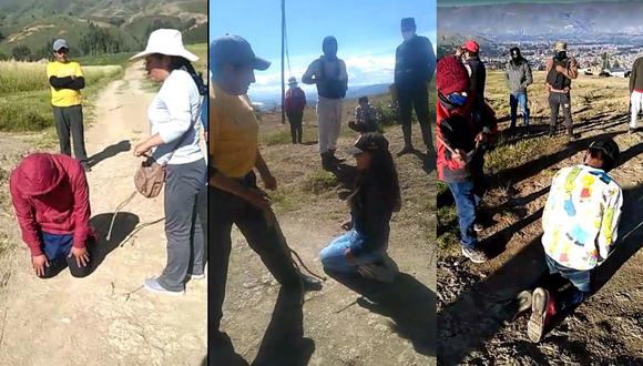 Huancayo: Ronderos sorprenden a jóvenes bebiendo en cuarentena y hacen que sus padres los azoten.