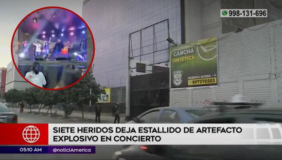 La Policía investiga a los responsables de la explosión en concierto. Foto: América Noticias