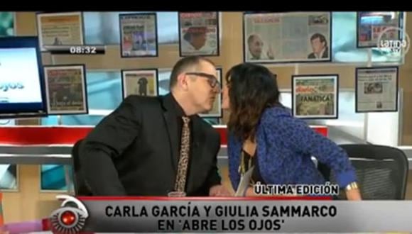 'Beto' Ortiz y Carla García 'chaparon' en televisión