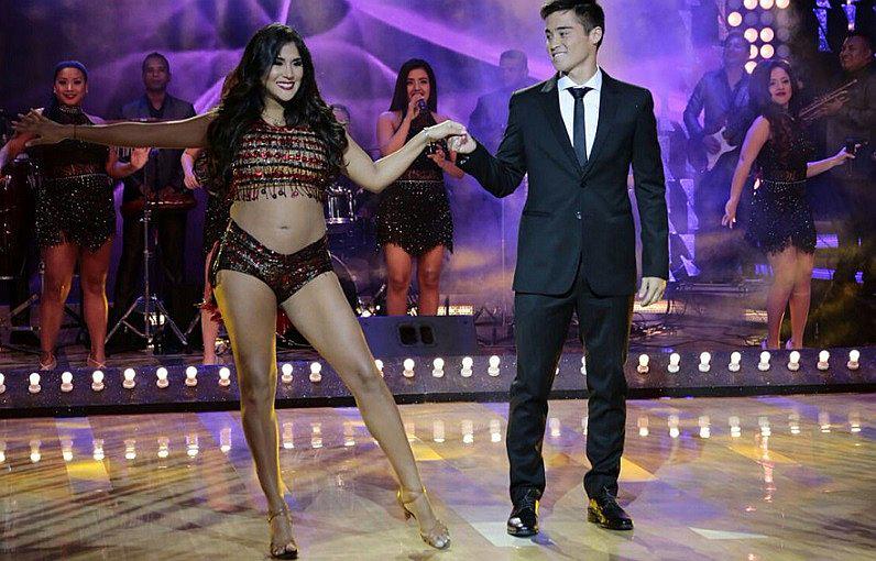 Melissa Paredes bailó embarazada con su esposo Gato Cuba en El Gran show (FOTOS)