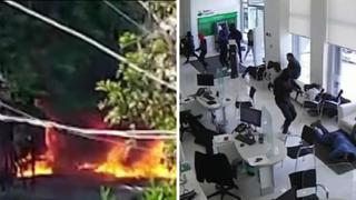 Chile: delincuentes asaltan un banco con armas de guerra e incendiaron vehículos | VIDEO