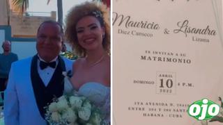 Las imágenes de la nueva boda de Mauricio Diezcanseco y su cubana