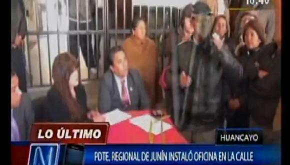 Presidente Regional de Junín instaló oficina en la calle 