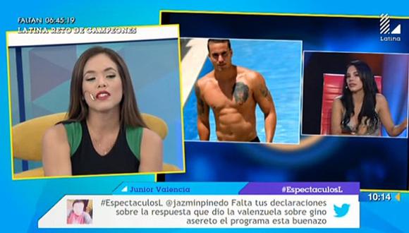 Jazmín Pinedo defiende a Gino Assereto tras revelación de Stephanie Valenzuela   