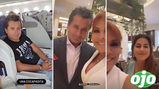Magaly Medina viajó a España con su esposo Alfredo y su hijastra para celebrar cumpleaños de su notario | VIDEO