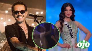 Marc Anthony besa en la boca a Miss Paraguay, finalista de Miss Universo | VIDEO