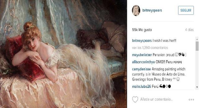 Britney Spears muestra su aprecio por pintura peruana