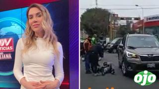 Acusan a periodista Juliana Oxenford de atropellar a un Motociclista en San Isidro | VIDEO
