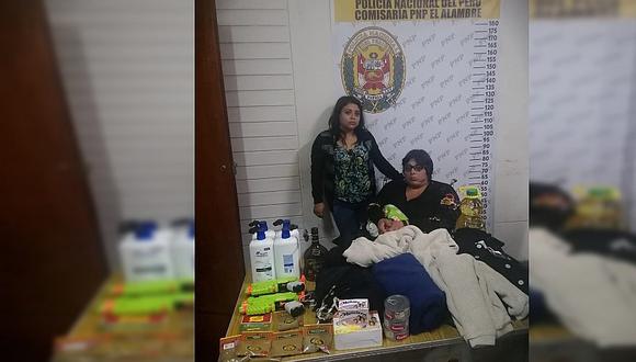 Madre e hija tenderas son detenidas tras robar en centro comercial