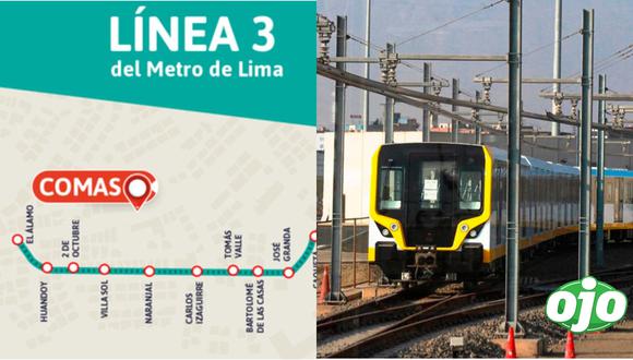 Línea 3 del Metro de Lima terminará en Comas.