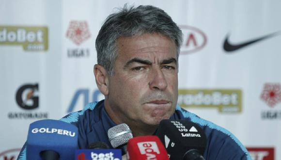 El entrenador de Alianza lima tuvo duros comentarios contra el VAR utilizado en Juliaca. | GESAC