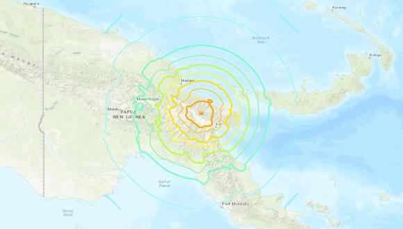 Otro terremoto se registró en Papúa Nueva Guinea en menos de un día. (Foto: USGS)